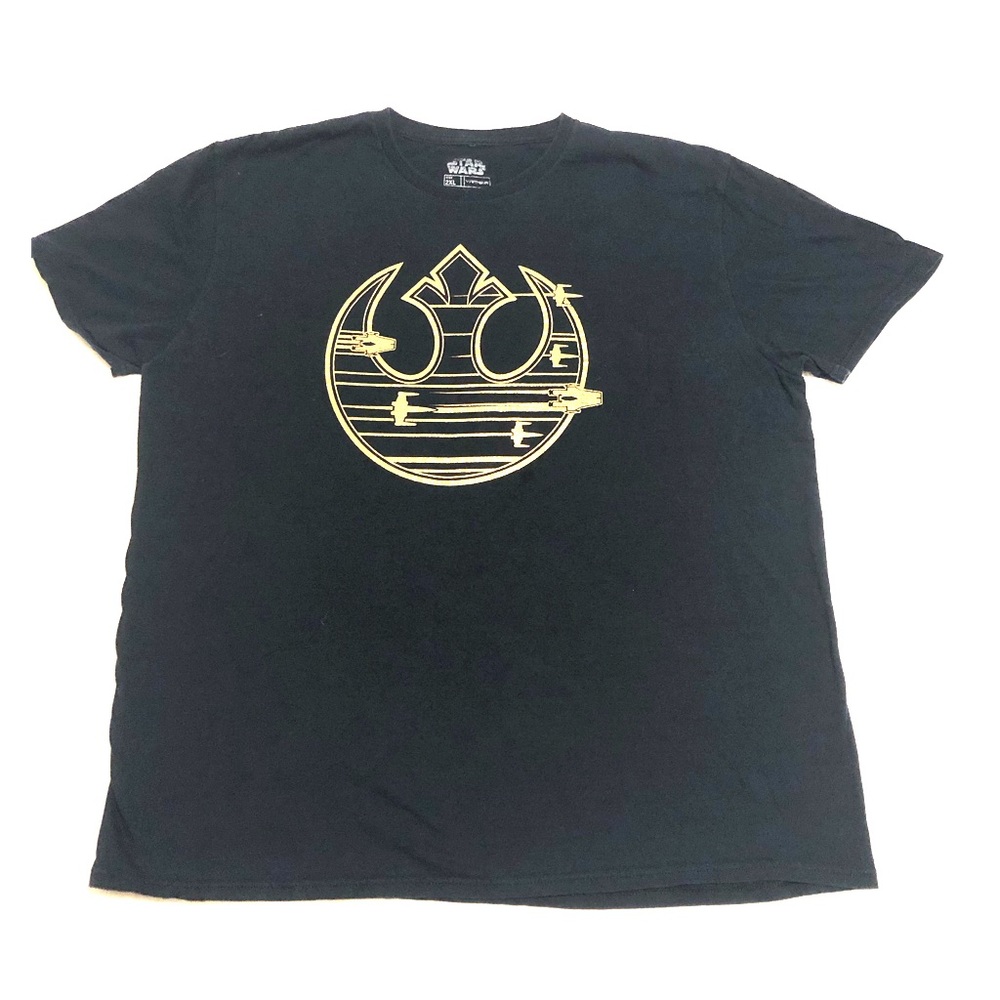 Men’s 2XL Star Wars T-shirt Black Gold